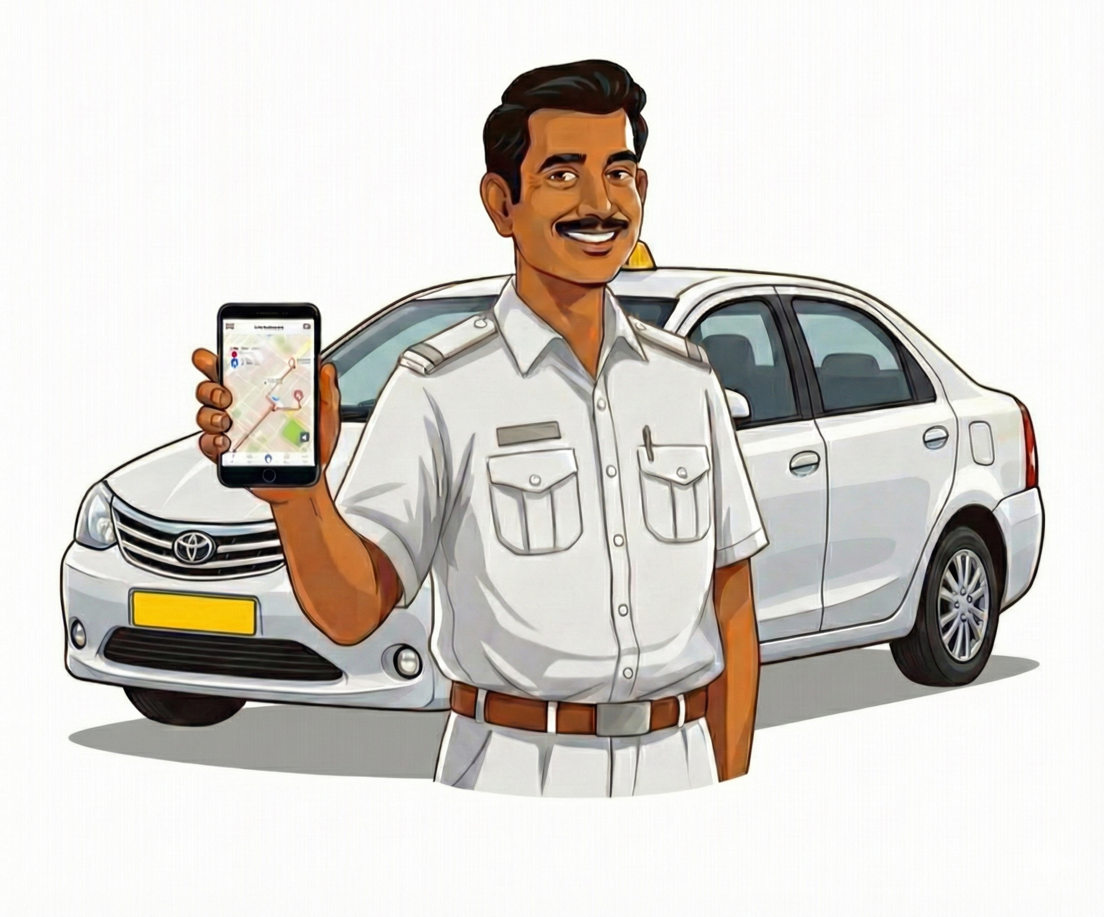 Illustration of goPayana riders and drivers