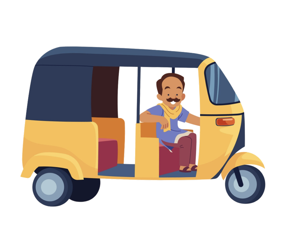 Auto rickshaw illustration